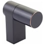 Emtek Smooth 2 Inch Long Finger Cabinet Pull with Rectangular Stem from the SELECT Collection Oil Rubbed Bronze / Oil Rubbed Bronze Stem