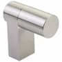 Emtek Smooth 2 Inch Long Finger Cabinet Pull with Rectangular Stem from the SELECT Collection Satin Nickel / Satin Nickel Stem