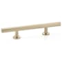 Emtek Freestone 3-1/2 Inch Center to Center Extended Bar Cabinet Pull from the Urban Modern Collection Satin Brass