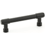 Emtek Jasper 3-1/2 Inch Center to Center Bar Cabinet Pull from the Industrial Modern Collection Flat Black