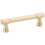 Emtek Jasper 3-1/2 Inch Center to Center Bar Cabinet Pull from the Industrial Modern Collection Satin Brass