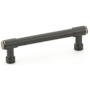 Emtek Jasper 4 Inch Center to Center Bar Cabinet Pull from the Industrial Modern Collection Oil Rubbed Bronze