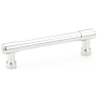 Emtek Jasper 4 Inch Center to Center Bar Cabinet Pull from the Industrial Modern Collection Polished Chrome