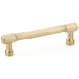 Emtek Jasper 4 Inch Center to Center Bar Cabinet Pull from the Industrial Modern Collection Satin Brass