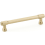 Emtek Jasper 5 Inch Center to Center Bar Cabinet Pull from the Industrial Modern Collection Satin Brass