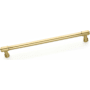 Emtek Jasper 12 Inch Center to Center Bar Cabinet Pull from the Industrial Modern Collection Satin Brass