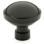Emtek Brandt 1-1/4 Inch Mushroom Cabinet Knob from the Industrial Modern Collection Flat Black