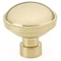 Emtek Brandt 1-1/4 Inch Mushroom Cabinet Knob from the Industrial Modern Collection Satin Brass