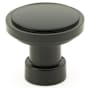 Emtek Haydon 1-1/4 Inch Mushroom Cabinet Knob from the Industrial Modern Collection Flat Black