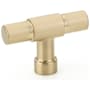 Emtek Jasper 2 Inch Bar Cabinet Knob from the Industrial Modern Collection Satin Brass
