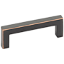 Emtek Warwick 8 Inch Center to Center Handle Cabinet Pull from the Modern Rectangular Collection Oil Rubbed Bronze