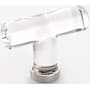 Emtek Modern 2-1/8 Inch T-Knob from the Glass Collection Polished Nickel