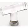 Emtek Modern 2-1/8 Inch T-Knob from the Glass Collection Satin Nickel