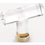 Emtek Modern 2-1/8 Inch T-Knob from the Glass Collection Polished Brass