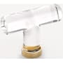 Emtek Modern 2-1/8 Inch T-Knob from the Glass Collection Unlacquered Brass