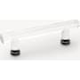 Emtek Modern Bar 4 Inch Center to Center Cabinet Bar Pull from the Glass Collection Oil Rubbed Bronze