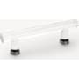 Emtek Modern Bar 4 Inch Center to Center Cabinet Bar Pull from the Glass Collection Pewter