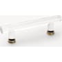 Emtek Modern Bar 4 Inch Center to Center Cabinet Bar Pull from the Glass Collection French Antique