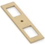 Emtek Modern Backplate 4 Inch Cabinet Knob Backplate Satin Brass