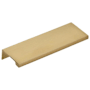 Emtek Modern Edge 4 Inch Center to Center Finger Cabinet Pull from the Contemporary Collection Satin Brass