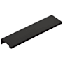 Emtek Modern Edge 6 Inch Center to Center Finger Cabinet Pull from the Contemporary Collection Flat Black