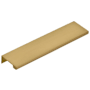 Emtek Modern Edge 6 Inch Center to Center Finger Cabinet Pull from the Contemporary Collection Satin Brass