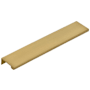 Emtek Modern Edge 8 Inch Center to Center Finger Cabinet Pull from the Contemporary Collection Satin Brass