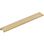 Emtek Modern Edge 12 Inch Center to Center Finger Cabinet Pull from the Contemporary Collection Satin Brass