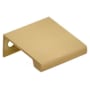 Emtek Modern Edge 1 Inch Center to Center Finger Cabinet Pull from the Contemporary Collection Satin Brass