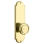 Emtek Delaware Series Privacy Entry Set with 9 Inch Tall Backplate From the American Classic Collection Polished Brass