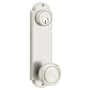 Emtek Delaware Series Single Cylinder Keyed Entry Set with 9 Inch Tall Backplate From the American Classic Collection Satin Nickel