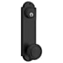 Emtek Delaware Series Single Cylinder Keyed Entry Set with 9 Inch Tall Backplate From the American Classic Collection Flat Black