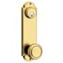 Emtek Delaware Series Single Cylinder Keyed Entry Set with 9 Inch Tall Backplate From the American Classic Collection French Antique
