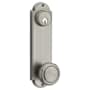 Emtek Delaware Series Double Cylinder Keyed Entry Set with 9 Inch Tall Backplate From the American Classic Collection Pewter
