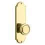Emtek Delaware Series Dummy Entry Set with 9 Inch Tall Backplate From the American Classic Collection Unlacquered Brass