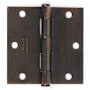 Emtek 3.5" x 3.5" Square Corner Plain Bearing Mortise Hinge - Pair Oil Rubbed Bronze