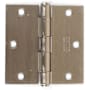 Emtek 3.5" x 3.5" Square Corner Plain Bearing Mortise Hinge - Pair Satin Nickel