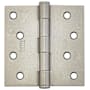 Emtek 4" x 4" Square Corner Plain Bearing Mortise Hinge - Pair Tumbled White Bronze