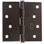 Emtek 4" x 4" Square Corner Plain Bearing Mortise Hinge - Pair Oil Rubbed Bronze