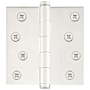 Emtek 4" x 4" Square Corner Plain Bearing Mortise Hinge - Pair Polished Nickel