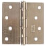 Emtek 4" x 4" Square Corner Plain Bearing Mortise Hinge - Pair Satin Nickel