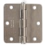 Emtek 3.5" x 3.5" Plain Bearing 1/4" Radius Corners Mortise Hinge - Pair Satin Nickel