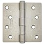 Emtek 4" x 4" Plain Bearing 1/4" Radius Corners Mortise Hinge - Pair Tumbled White Bronze