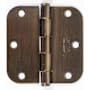 Emtek 3.5" x 3.5" Plain Bearing 5/8" Radius Corners Mortise Hinge - Pair of Hinges French Antique