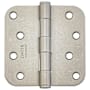 Emtek 4" x 4" Plain Bearing 5/8" Radius Corners Mortise Hinge - Pair Tumbled White Bronze