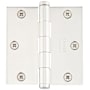Emtek 3.5" x 3.5" Square Corner Plain Bearing Mortise Hinge - Pair Polished Nickel