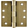 Emtek 4" x 4" Square Corner Plain Bearing Mortise Hinge - Pair Pewter
