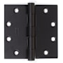 Emtek 4.5" x 4.5" Square Corner Plain Bearing Mortise Hinge - Pair Flat Black