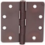 Emtek 4.5" x 4.5" Plain Bearing 1/4" Radius Corners Mortise Hinge - Pair Oil Rubbed Bronze