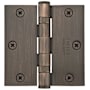 Emtek 3-1/2" x 3-1/2" Plated Steel Heavy Duty Square Corner Ball Bearing Hinges - Pair Oil Rubbed Bronze